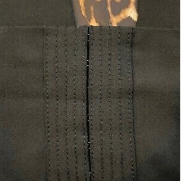 EXPRESS DESIGN STUDIO Leopard Print Lined Black Pencil Skirt Sz 8 - Picture 5 of 10